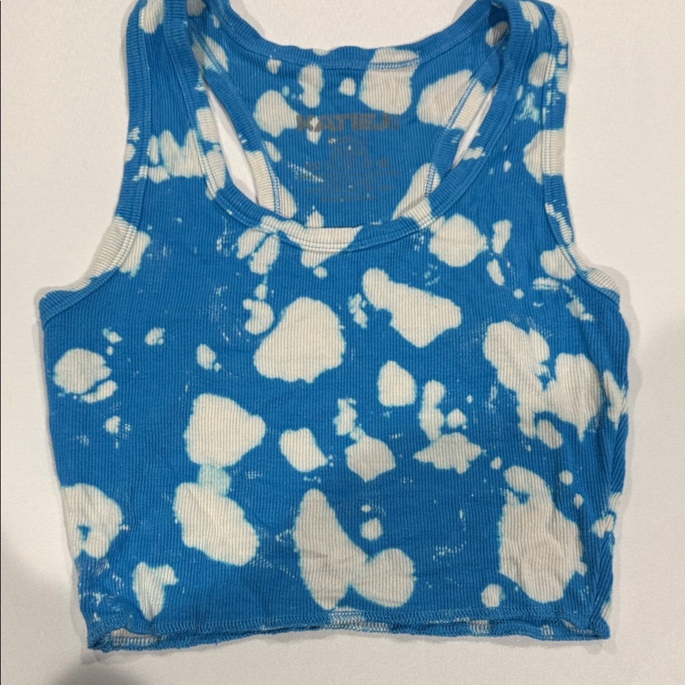 Katiej Blue Tie-Dye Women's Tank Top. Size small.